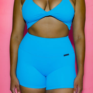 MIZO Jewel Twist Padded Low Impact Open Back Workout Sports Bra