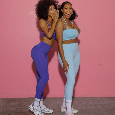 MIZO Pastel High Waisted Non-Seamless Compression Workout Leggings