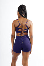 Yahya Ribbed and Seamless Open Back Strappy Sports Bra