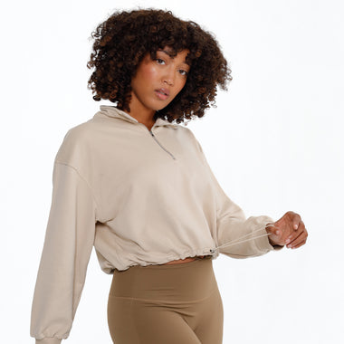 Marni Fleece Lined Cropped Adjustable Waist Pullover