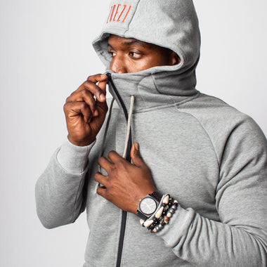 Nuru Gray Zip Hoodie