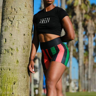 Yoga Rahisi Print Soft Buttery High Waisted Biker Shorts