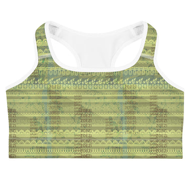 Kijani Print Moisture Wicking Medium Support Racerback Sports bra