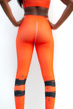 Kioni Tangerine Print Buttery Soft High Waisted Workout Leggings