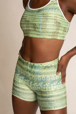 Kijani Print Soft Buttery High Waisted Biker Shorts