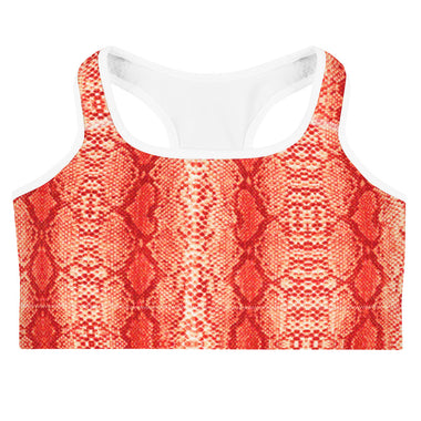 Orange Safi Snake Print Racerback Sports bra