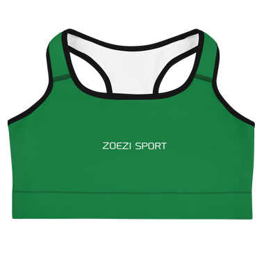 Muthoni Green Moisture Wicking Medium Support Racerback Sports Bra