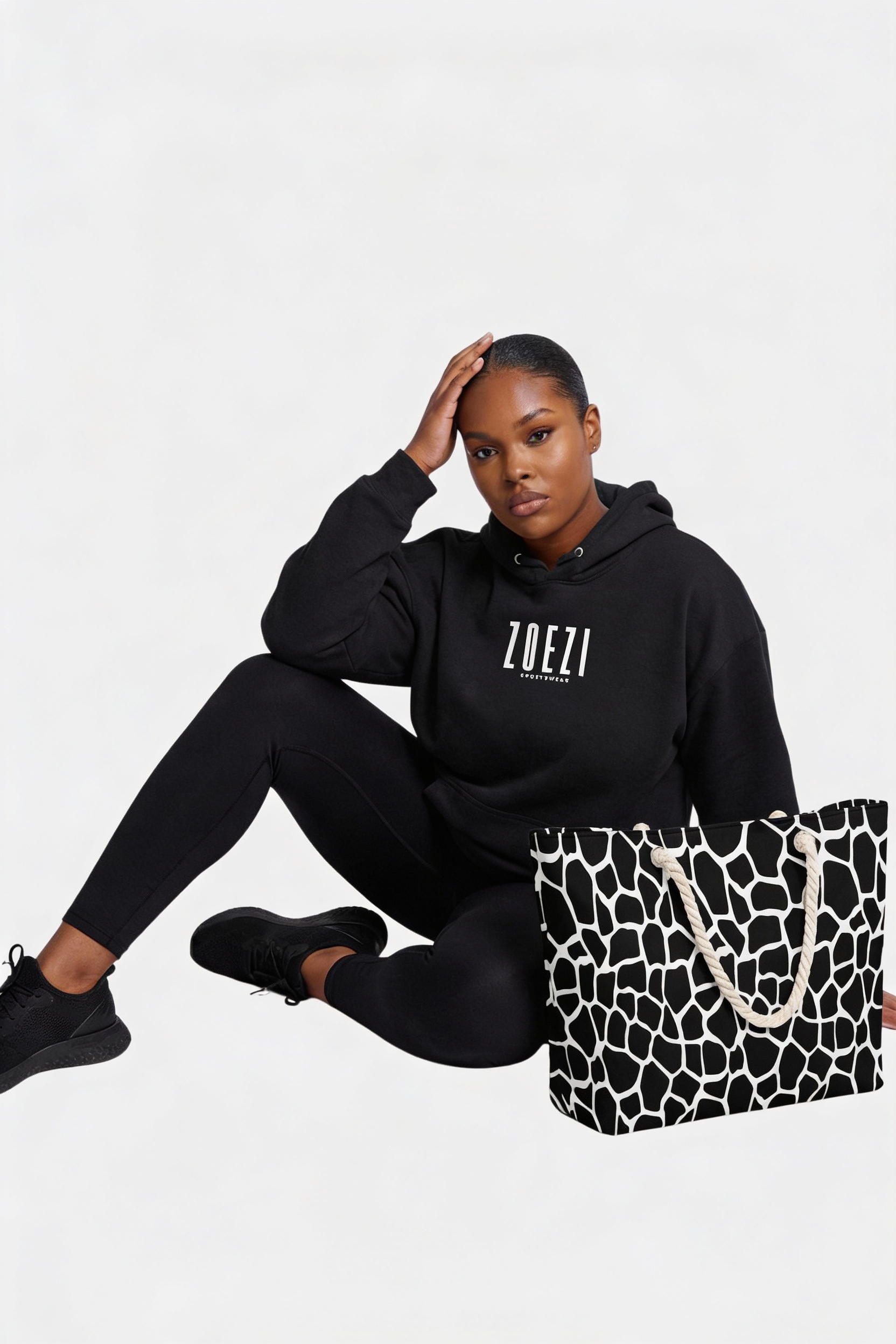 Twiga Luxe Giraffe Print Oversized Weekender Bag