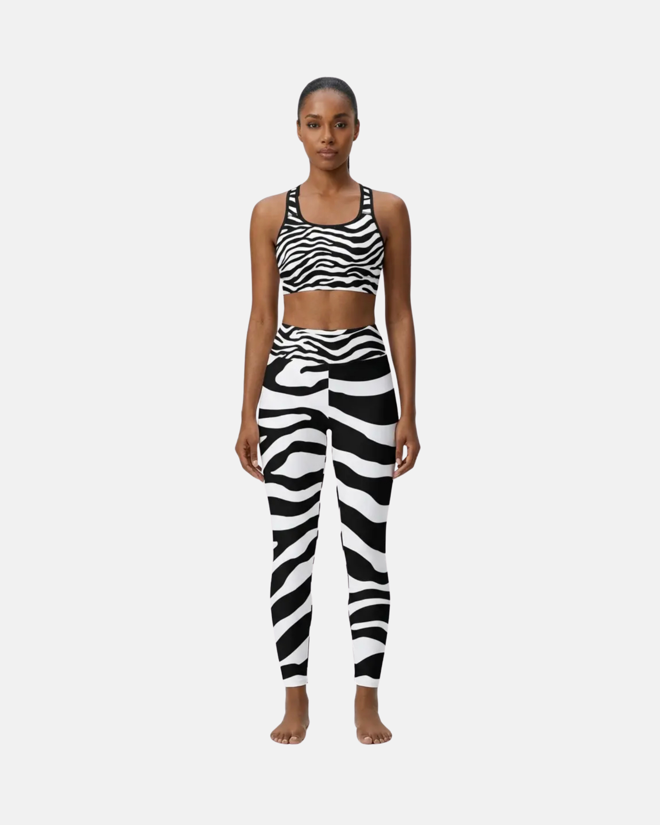 Milia Noir Zebra Print Buttery Soft Yoga Leggings