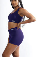 Yahya Ribbed and Seamless Open Back Strappy Sports Bra