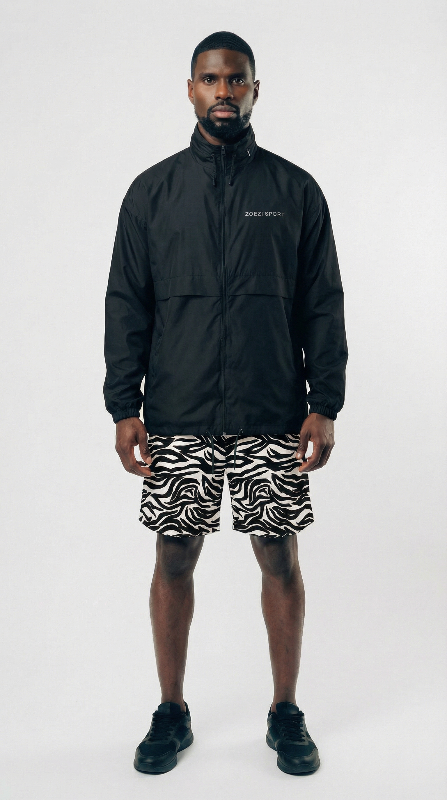 Zoezi Sport Embroidered Windbreaker Jacket