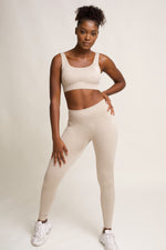 Malaika Ribbed Seamless Leggings in Java