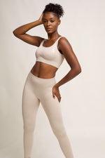 Malaika Ribbed Seamless Leggings in Java