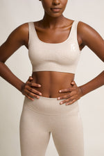 Malaika Ribbed Seamless Sports Bra in Java