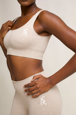 Malaika Ribbed Seamless Sports Bra in Java