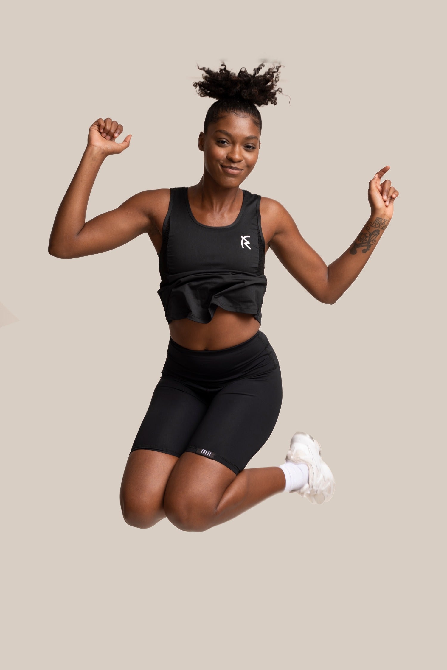 Nyeusi Black Biker Shorts