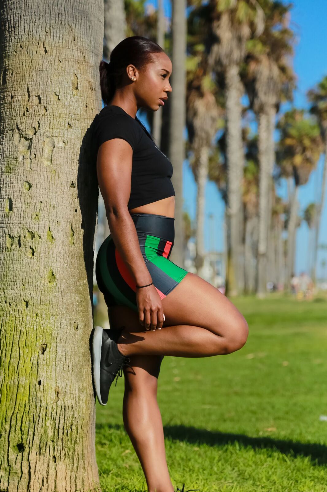 Yoga Rahisi Print Soft Buttery High Waisted Biker Shorts