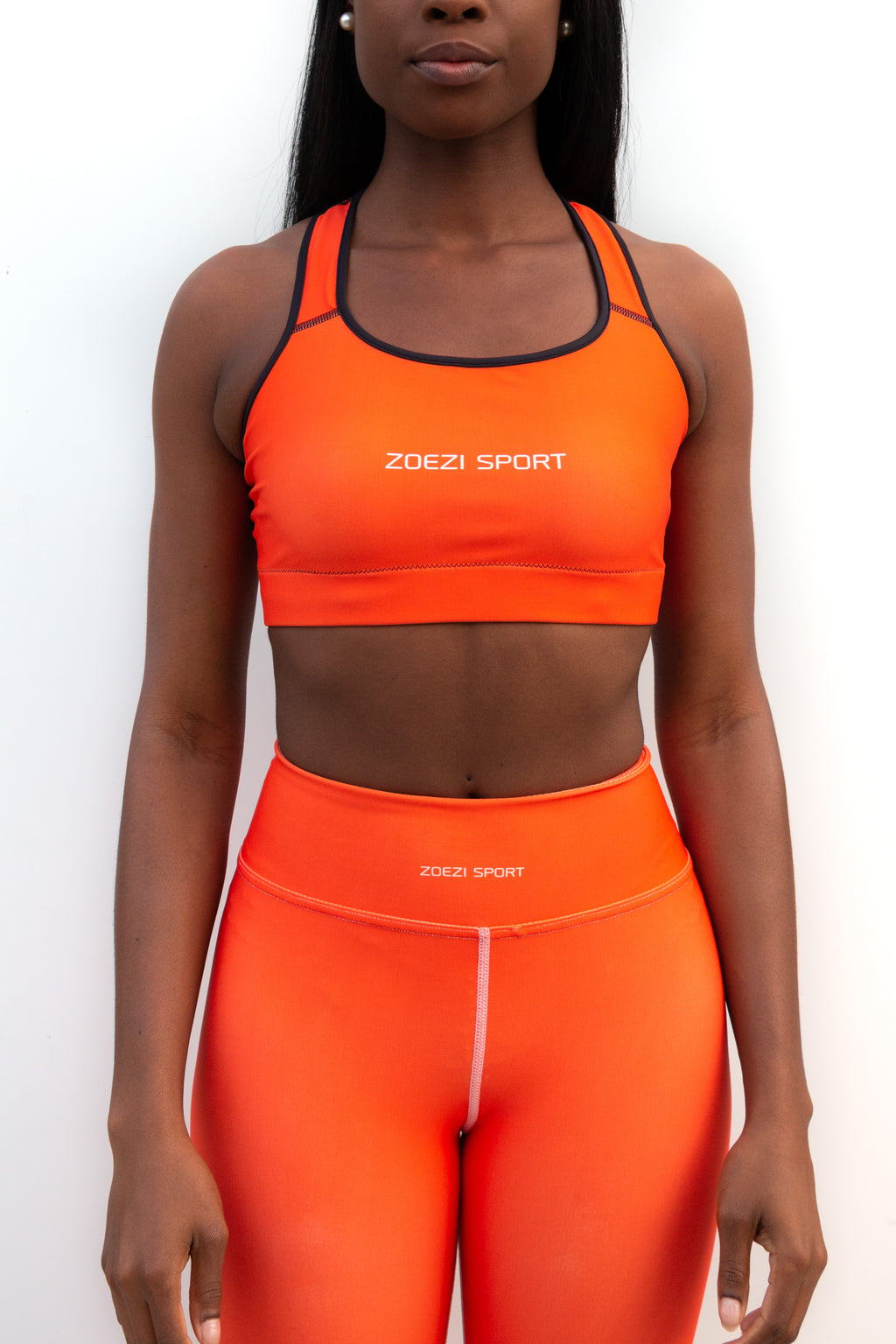 Kioni Tangerine Moisture Wicking Medium Support Racerback Sports bra
