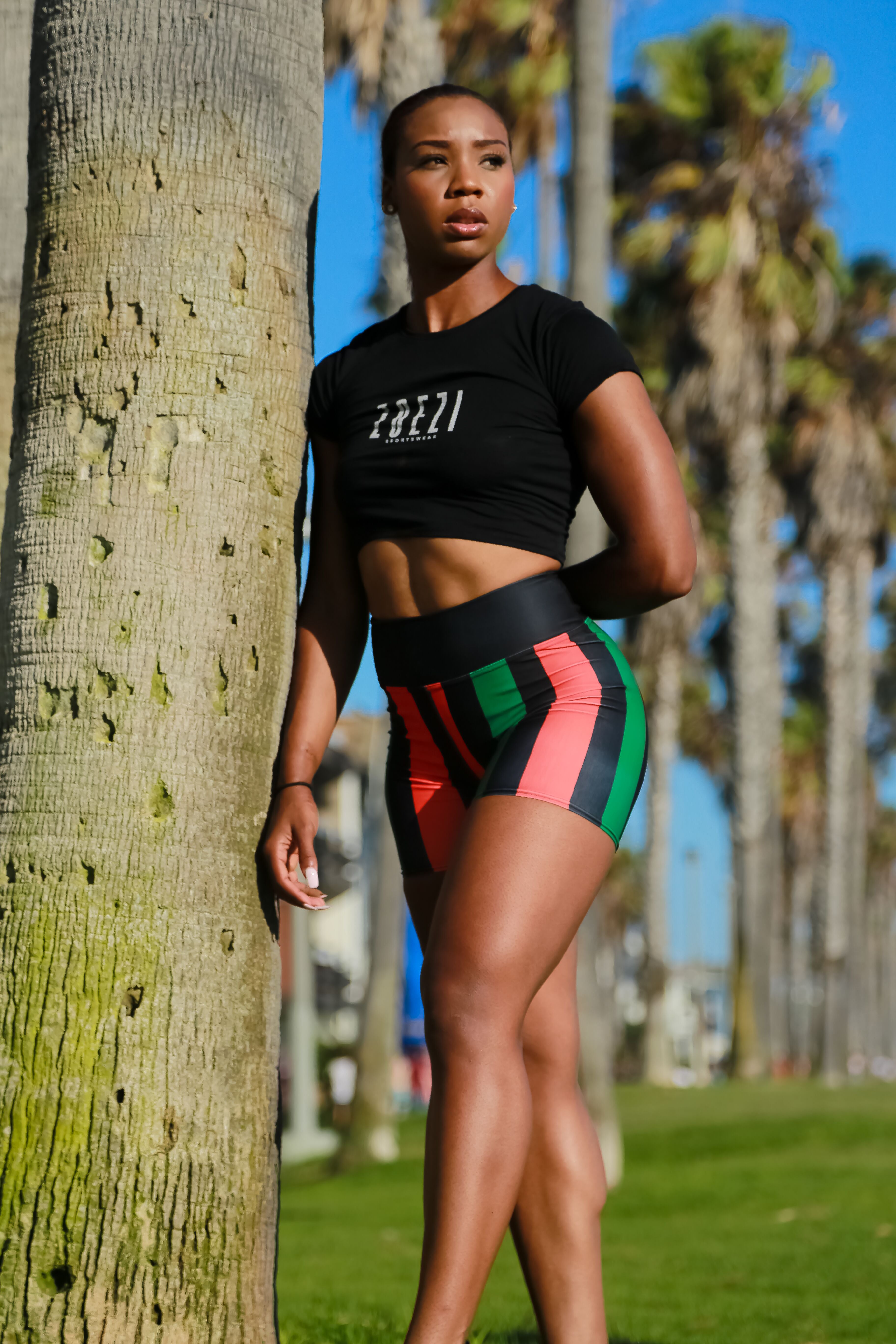 Yoga Rahisi Print Soft Buttery High Waisted Biker Shorts