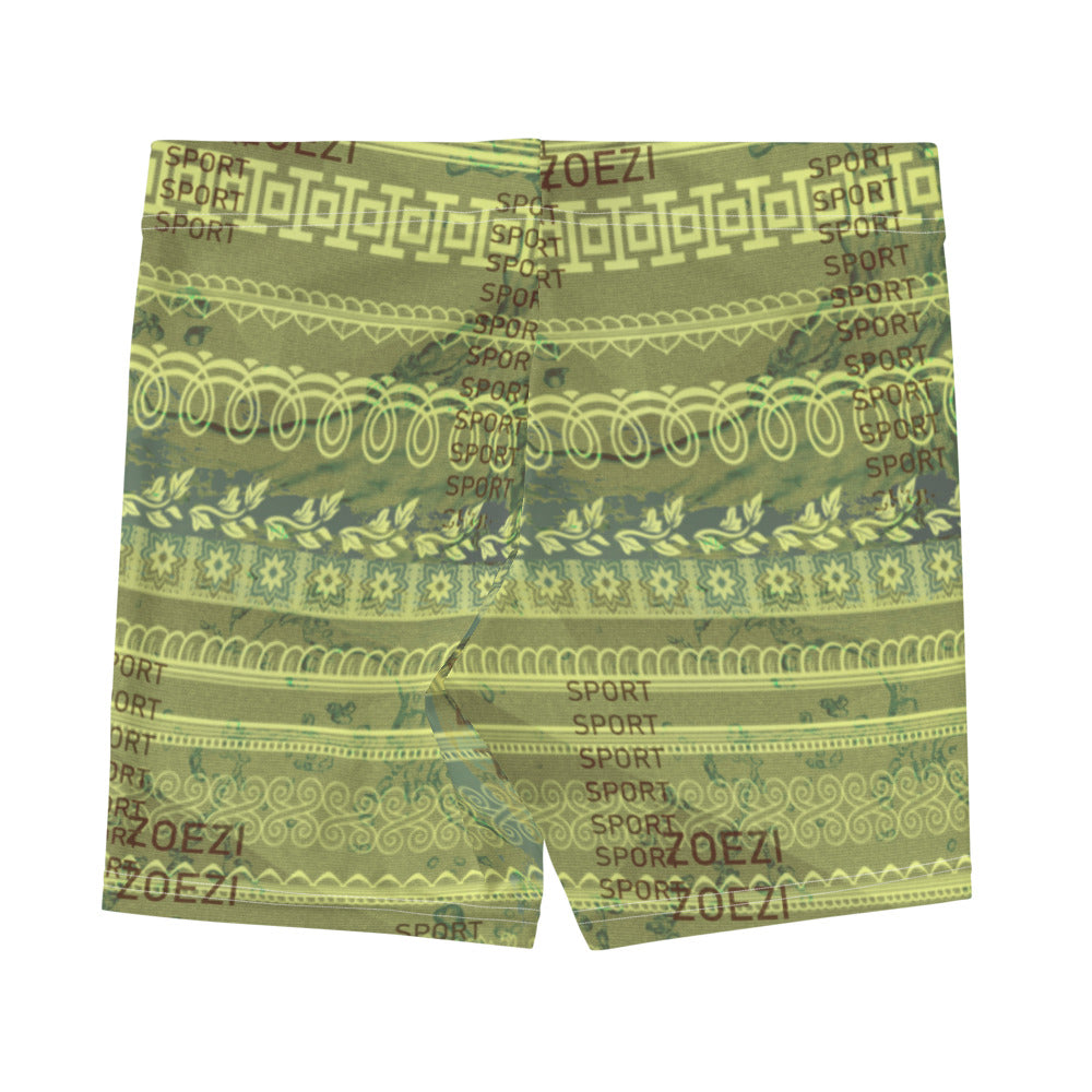 Kijani Print Soft Buttery High Waisted Biker Shorts