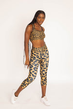 Chui (Leopard) Print Buttery Soft High Waisted Capri Ankle Cut Workout Leggings
