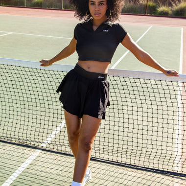 Shani High-Rise Pleated Athletic Tennis Skirt with Hidden Pocket