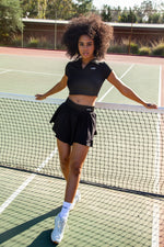 Shani High-Rise Pleated Athletic Tennis Skirt with Hidden Pocket