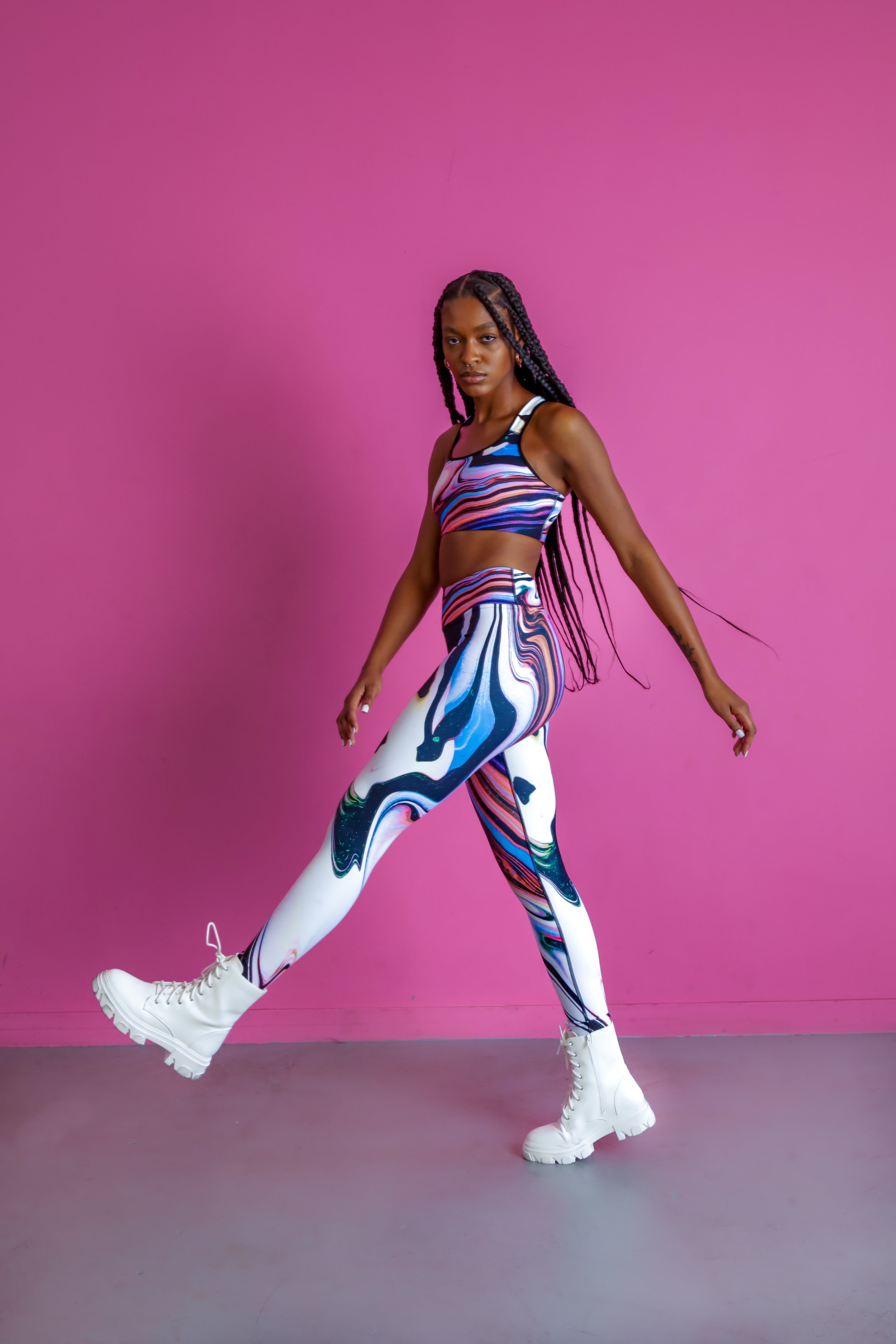 Zuri MaruMaru Print Buttery Soft High Waisted Workout Leggings