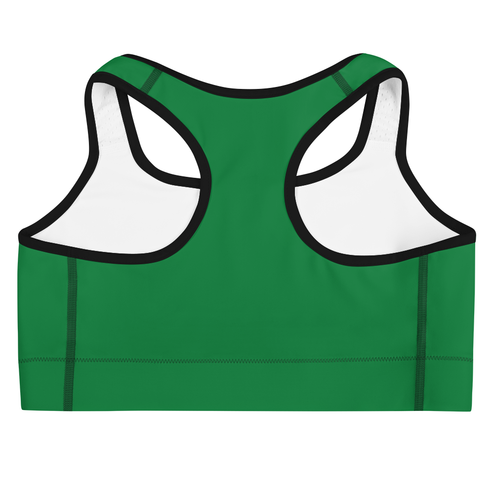 Muthoni Green Moisture Wicking Medium Support Racerback Sports Bra